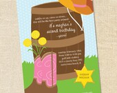 Sweet Wishes 20 Pink Cowgirl Horseback Riding Birthday Party Invitations - Custom Quantities (As Low as 1.19 Each) Il_170x135