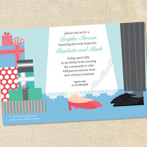 Sweet Wishes 20 Bride & Groom Feet Couples Shower Invitations - Custom Quantities (As Low as 1.19 Each) Il_570xn