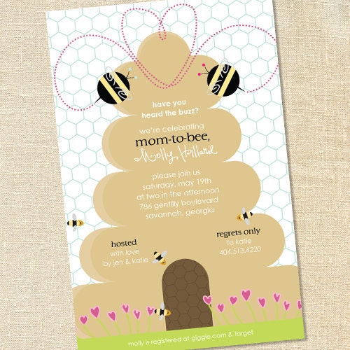 Sweet Wishes 20 Bumble Bee Gender Reveal Baby or Bridal Shower Invitations - Custom Quantities (As Low as 1.19 Each) Il_570xn