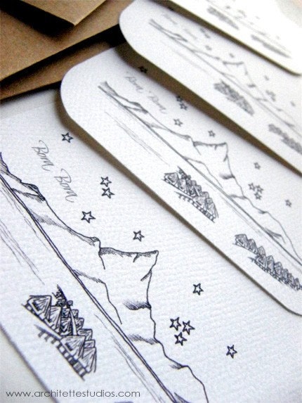 Bora Bora Island - Asia/Pacific - City Skyline Series - Notecards (8)