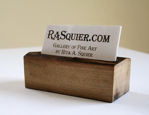 Business Card Holder - Fallen Black Walnut Tree Branch - Ready to Ship