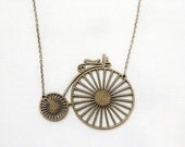 Penny Farthing Bicycle Necklace. FREE WORLDWIDE SHIPPING.