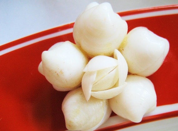 1950s White Shell 5 pointed Star Pin Brooch Vintage Handmade, Shipping Included to USA
