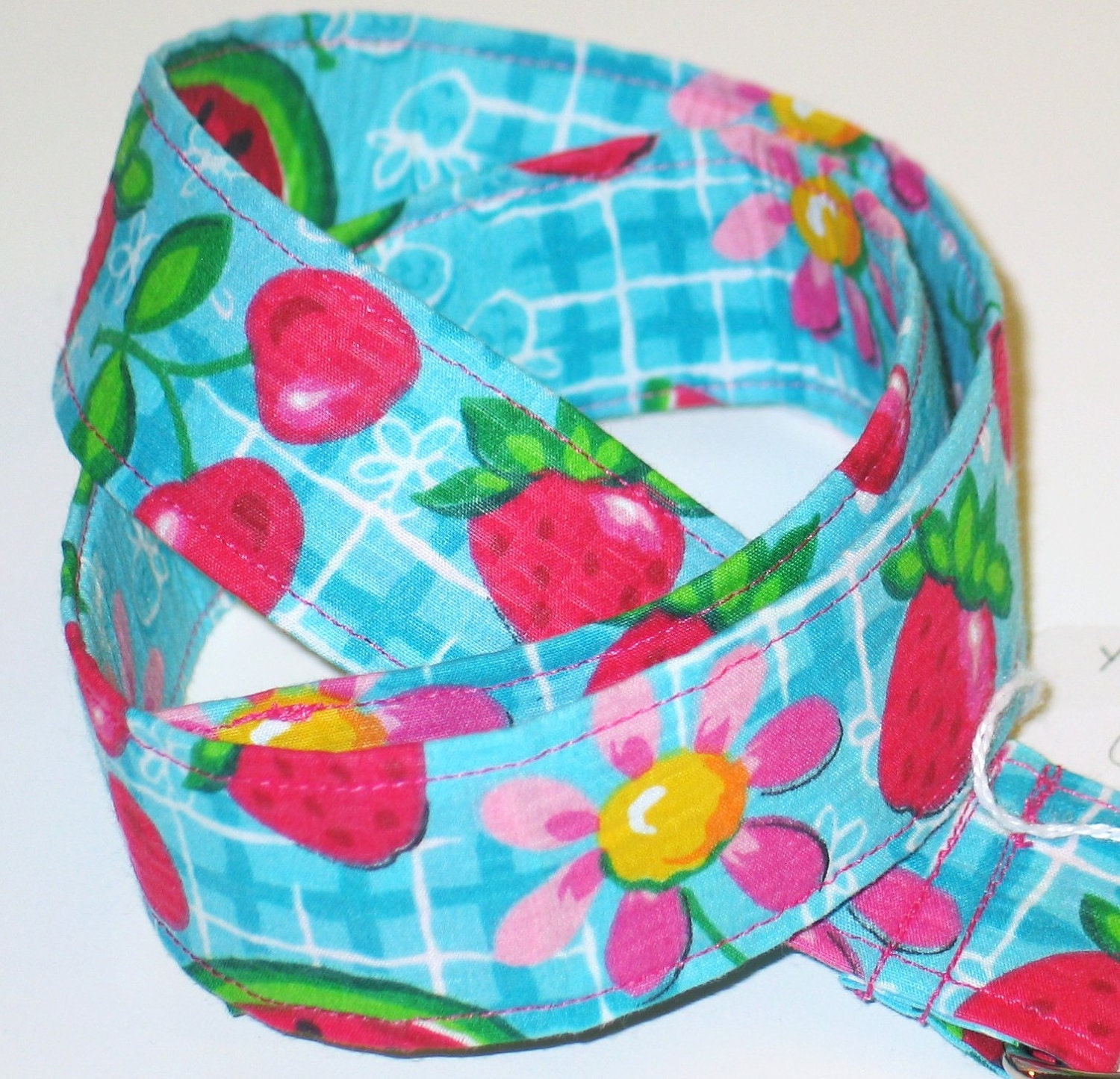 SALE Girls Fabric Belt - Watermelons & Strawberries Adjustable Fabric Belt