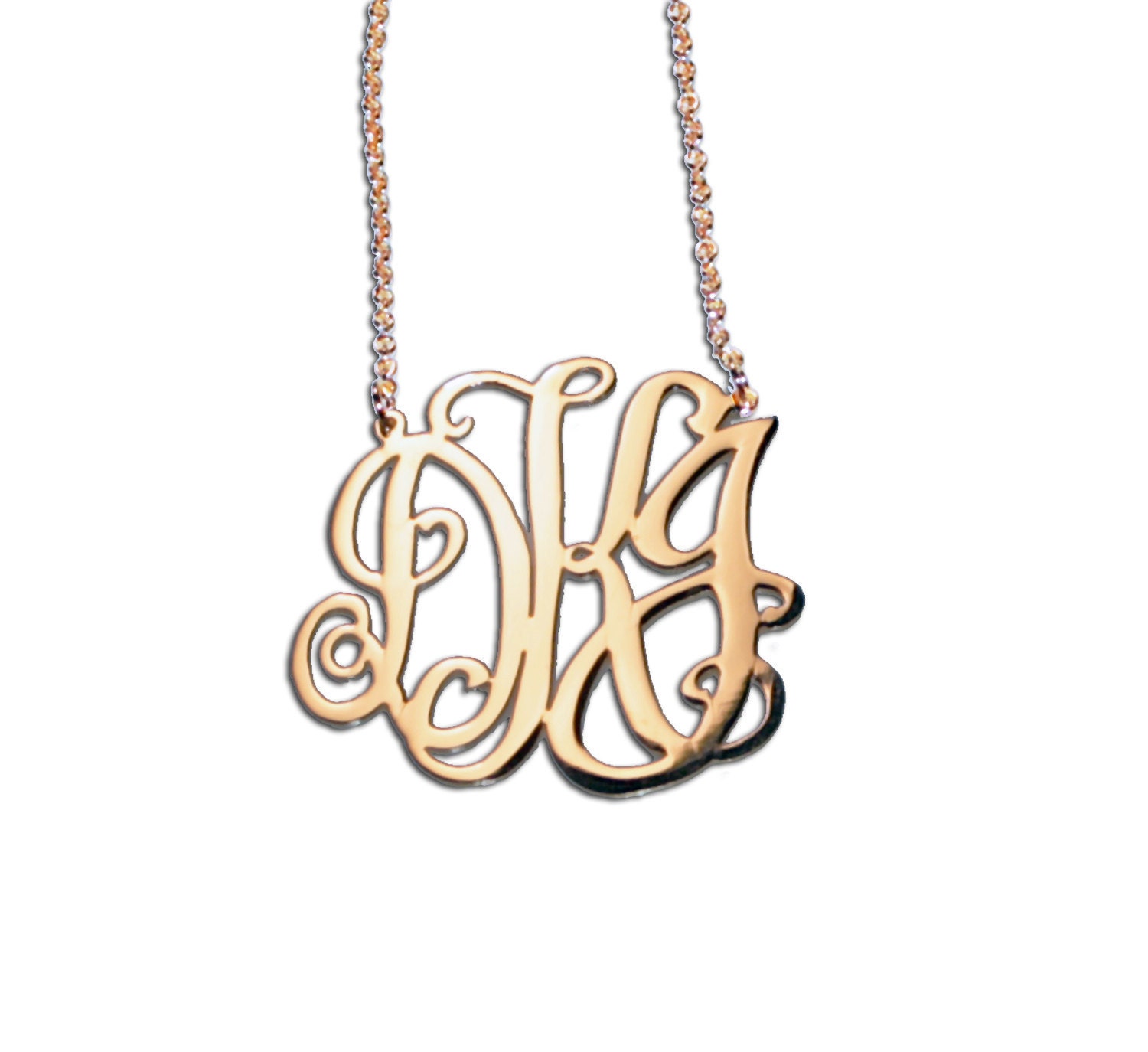 Custom Gold Vermeil Large Monogram
