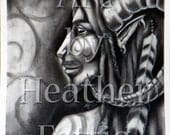 Faun matted original drawing
