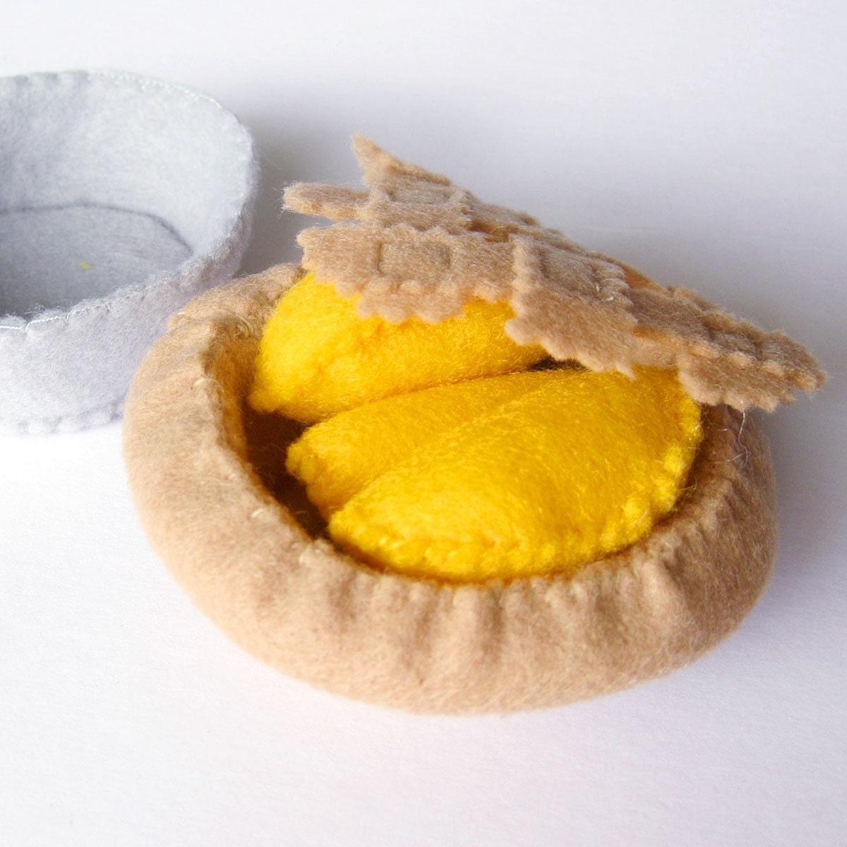 Felt Food Peach Pie Assembly Set Toy