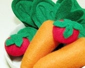 SALE 20% OFF Felt Play Food Salad with Carrots and Tomato