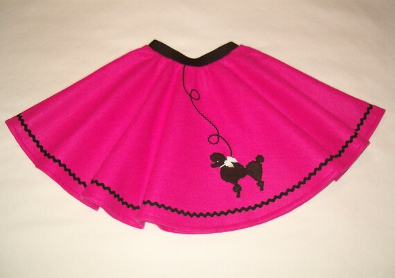 Hot Pink Poodle Skirt Little Girls 4T / 5T by poodleskirt4u