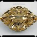 Vintage Rhinestone Pin Antiqued Goldtone