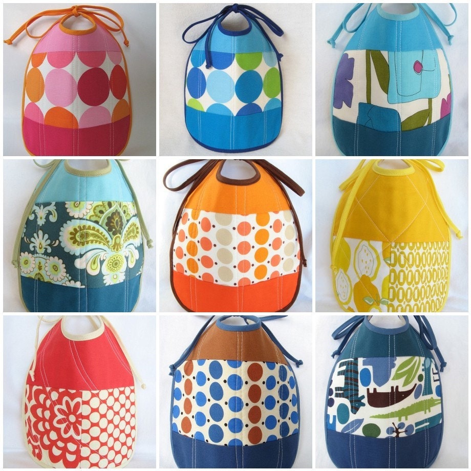 Baby bib / Patchwork Bib / Toddler Bib / Infant bib / Child bib / Shower gift / Eco-friendly baby gift