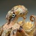 Glass Octopus Sculpture Aquarium Art Paperweight Ocean art Metallic Boro VGW KT (made to order)