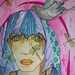 Singleton Hippie Art, The Girl who waited in the Rain, The Original