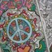 Hippie Coloring Pages, Believe in Peace and Love, Set of 2Posters, Singleton Hippie Art