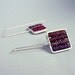 Earrings Purple in Sterling silver and copper, long and super lightweight earrings, "Tangle earrings"