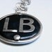 Man Keychain Custom - Sterling silver - Copper and enamel - Made to order - Custom - Letter - Keychain Lyrics - Personalized - Initials