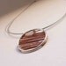 Necklace round of an inch, copper and sterling silver Asymmetrical sticks. Minimalist design, simple to use all day