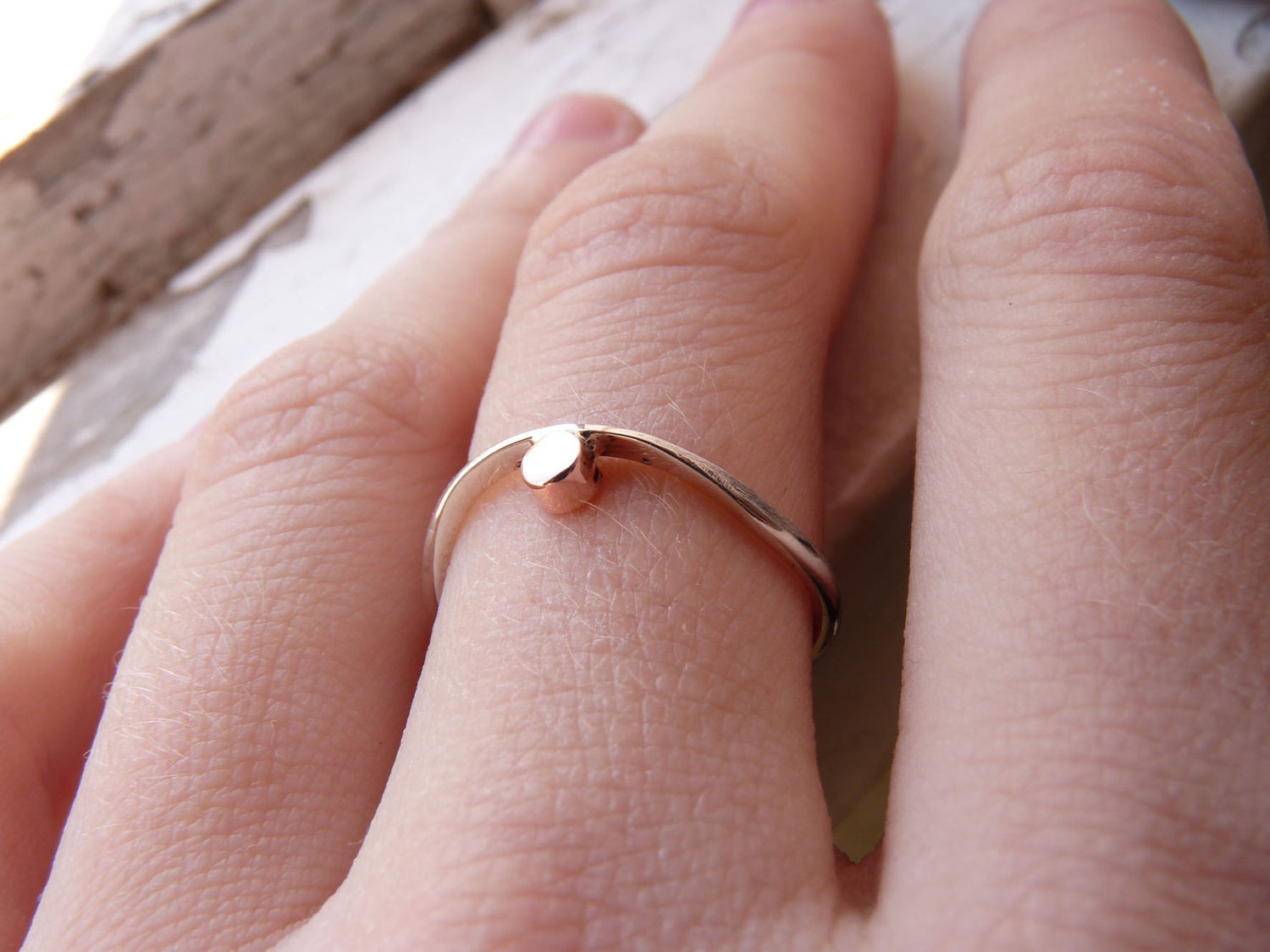 Stacking Rings - Set of 3 - Elegant casual, eternity rings, stackers, thin ring, Sterling silver and copper, Made to order in your size