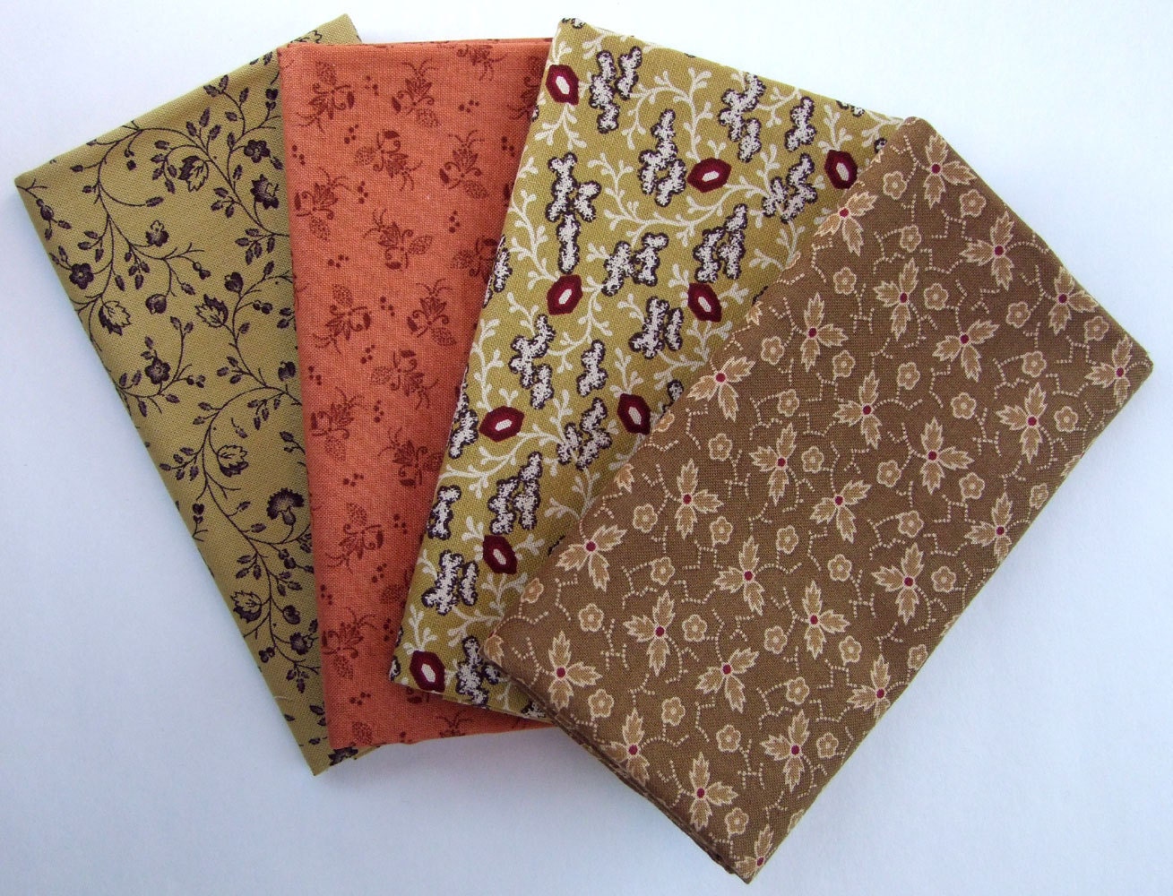 Set of four reproduction civil war prints in Autumn colors