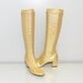 size 6.5 vintage 60s Mod Golden Metallic GoGo boots