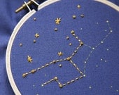 Pisces Zodiac Embroidery Kit - diy constellation embroidery kit
