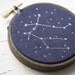 Two Zodiac Constellations - Embroidered Stars of Your Choice