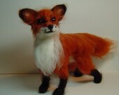 Custom Fox needle felted Sculpture animal