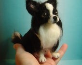Chihuahua dog custom needle felted art or any breed made to order