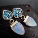 Opal Mosaic and Slab Earrings