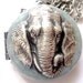 Teal Blue Elephant Locket, Metal, Brass, Handmade by RotsinaCreations