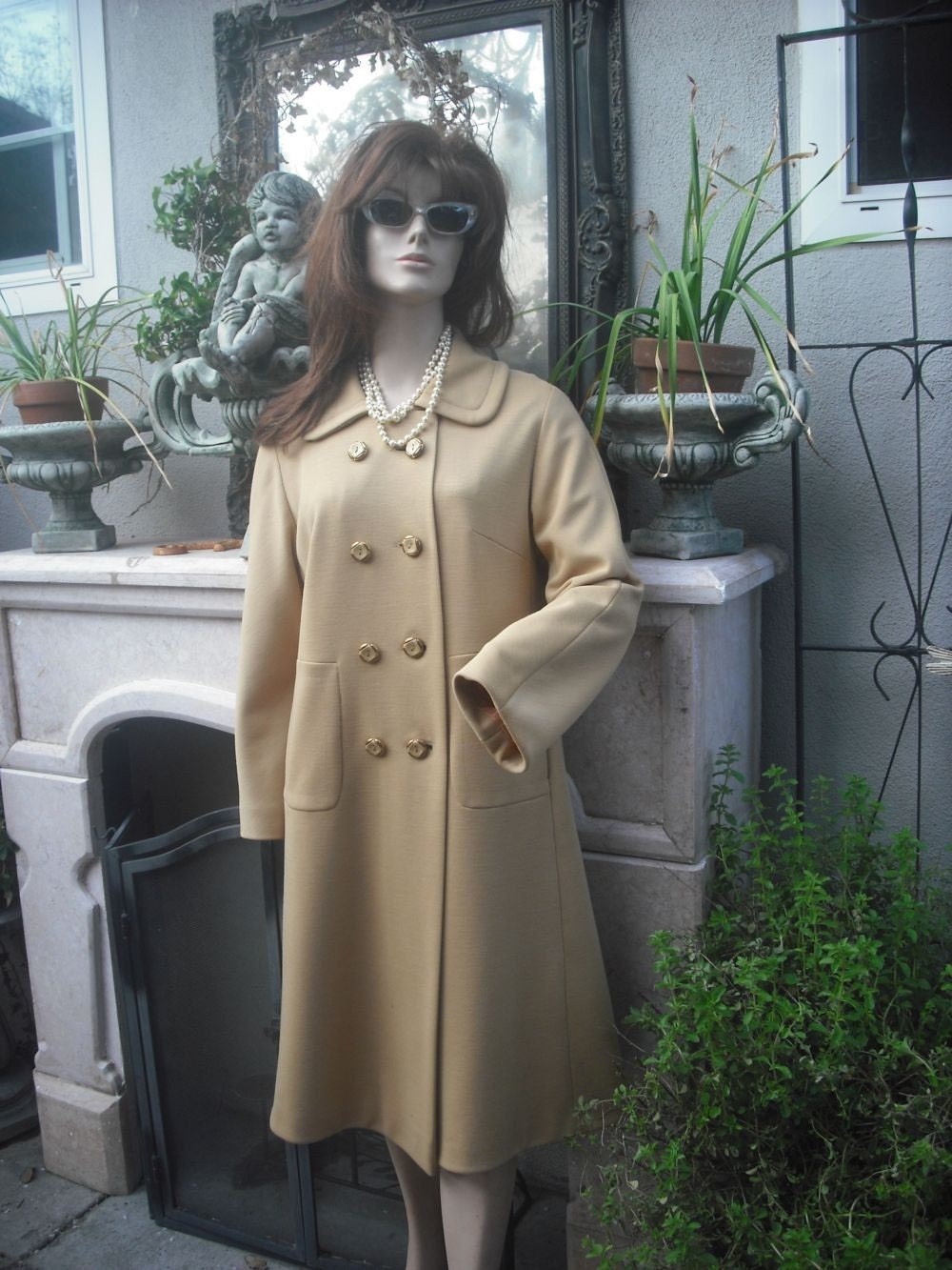 1960s Chic Knit Dress Coat