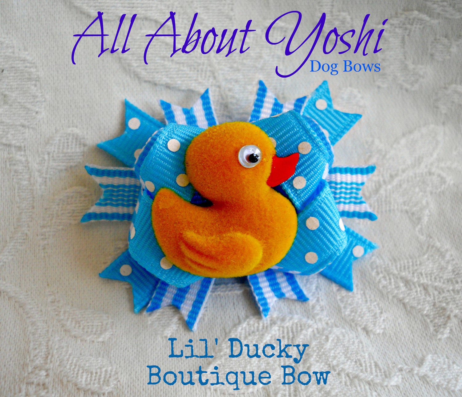 Boutique Dog Bow- Lil' Ducky Boutique Dog Bow
