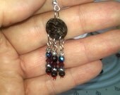 Brown, Red & Black Dangle Earrings