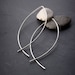 Almond, Hoop Earrings - big sterling silver open hoop earrings