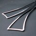 FREE SHIPPING - Shaded Dangle Earrings - sterling silver bicolor long dangle earrings, Etsy