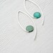 CIJ FREE SHIPPING - Wishbone Verdigris Earrings - handmade copper and sterling silver dangle earrings with verdigris patina, Etsy