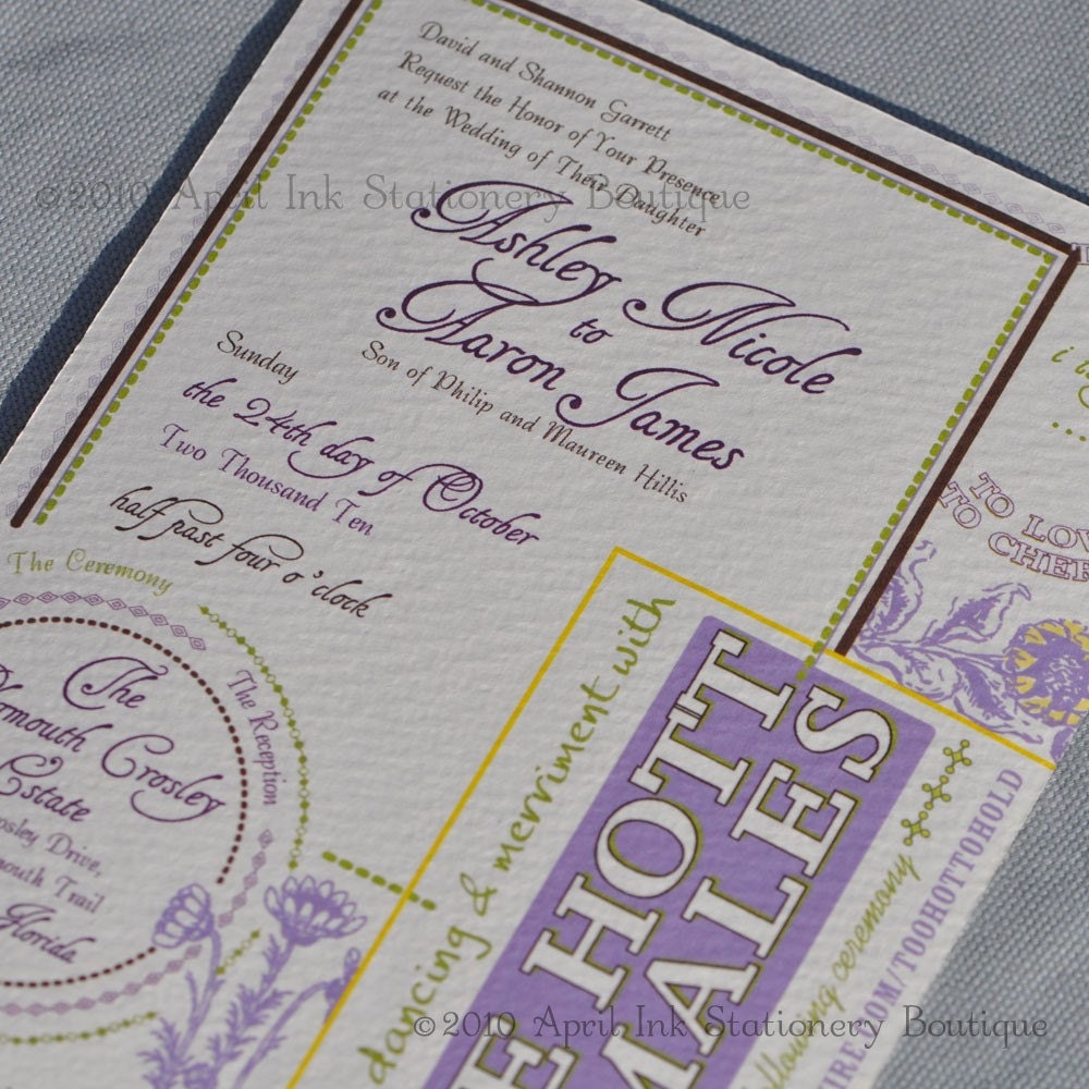 Modern Traditional Wedding Invitation