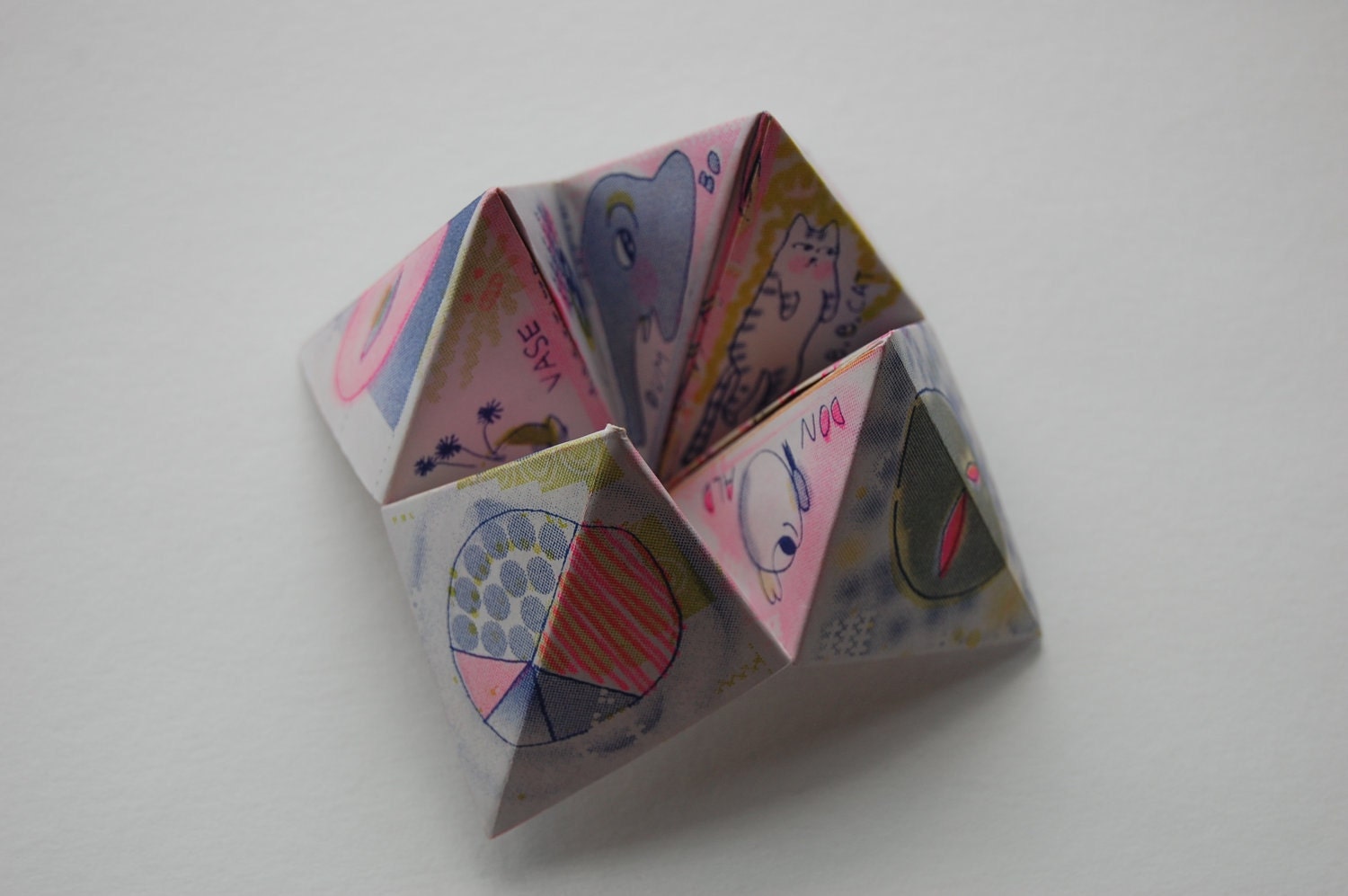 Cootie Catcher - Fortune Teller - Risograph Print - Pin & Paper Goods
