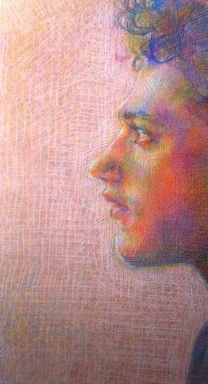 Custom portrait 11.7 by 16.5 (with love and colored pencils)
