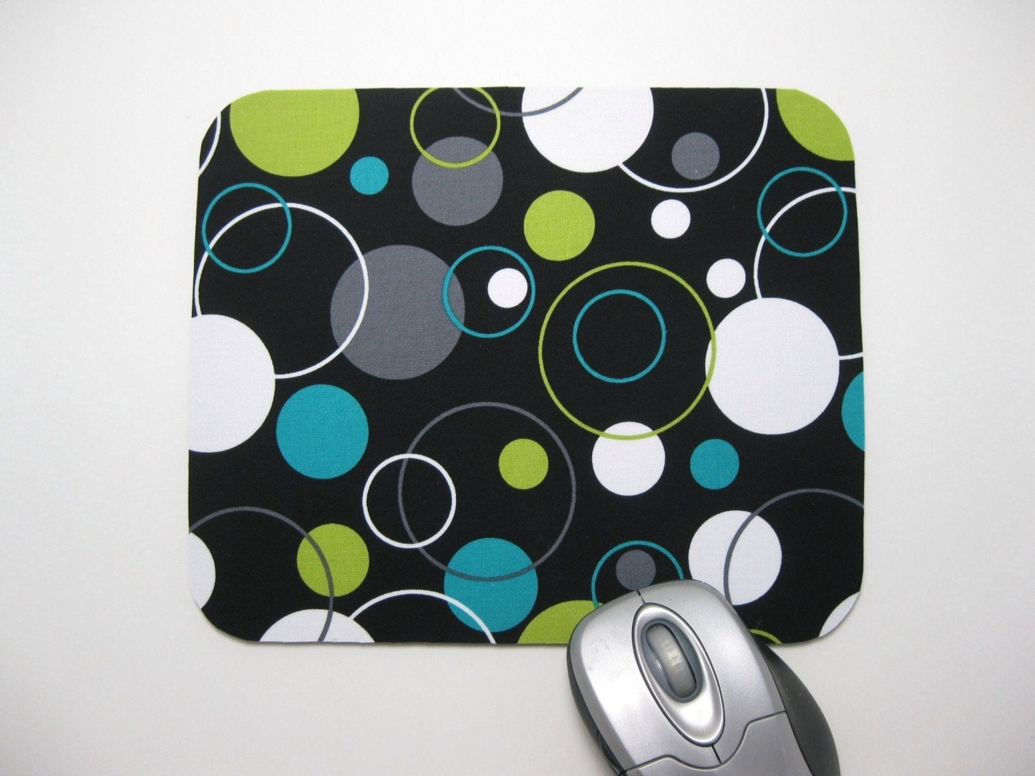 Mouse Pad, Computer Mouse Pad, Fabric Mousepad         Hoopla Dot