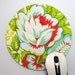 Mouse Pad, Computer Mouse Pad, Round Fabric Mouse Pad or Trivet Rose Bouquet