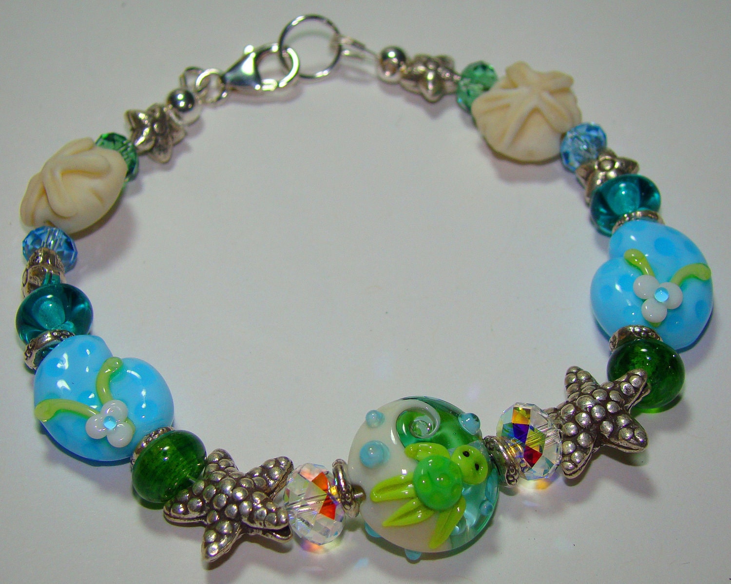 Turtles and Flip Flops Beachy Bracelet