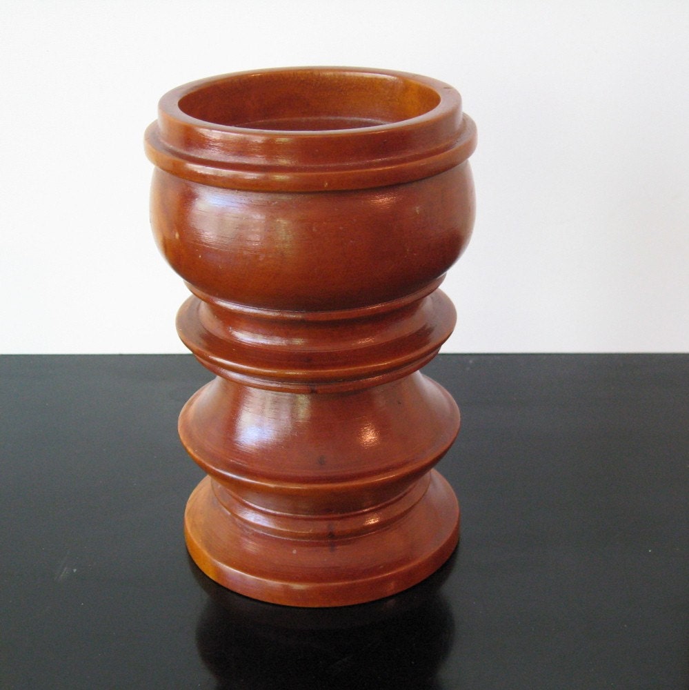 Vintage Wooden Candle Holder