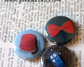 Dr.Who instant Costume  Dr. Who Themed Pinback Button set