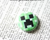 Green Creeper 1 inch pinback button