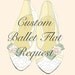Request Your Custom Couture Ruffle Marie Antoinette Flats
