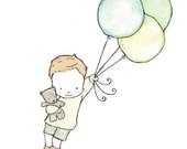Flyboy  Children's Art 8X10 Print