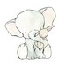 Children's Art Print Elephant Hug  5x7
