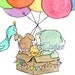Nursery Art Print for Baby and Chlldren 5x7 Sky High
