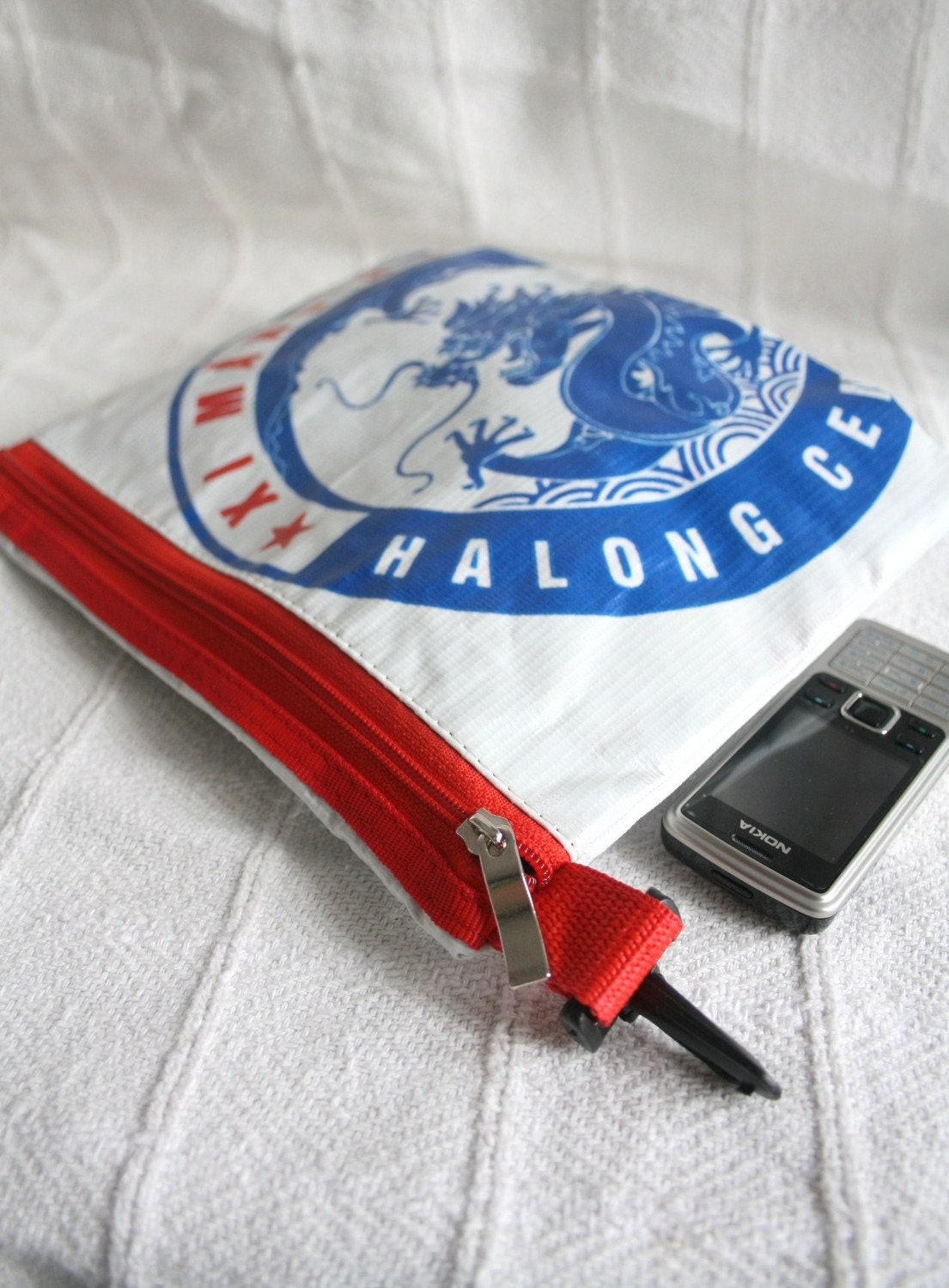 Upcycled Vinyl Banner - Gadget / Accessory / Cosmetic - Waterproof Pouch